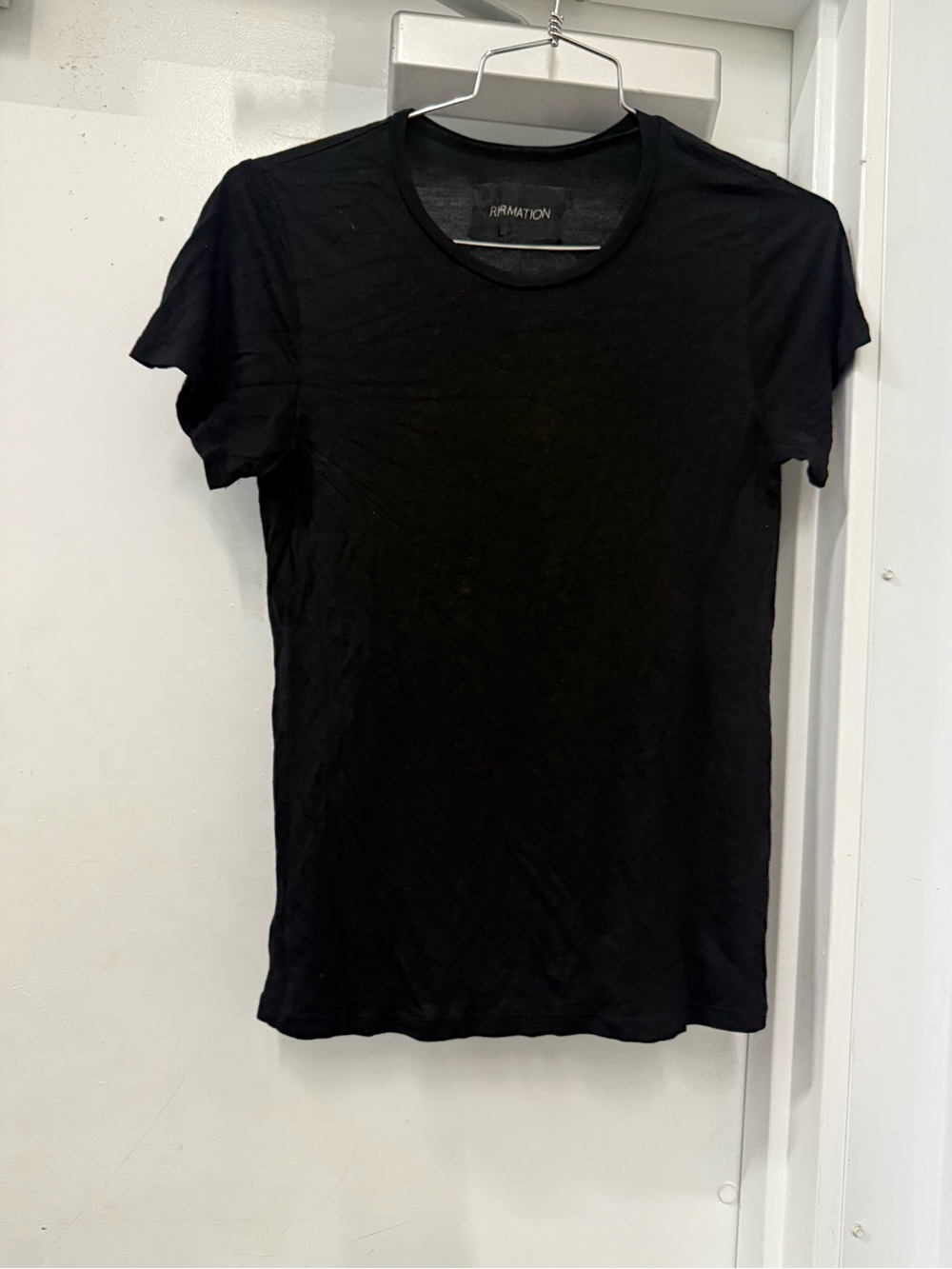 Reformation Black Women's Short Sleeve Crewneck Tee